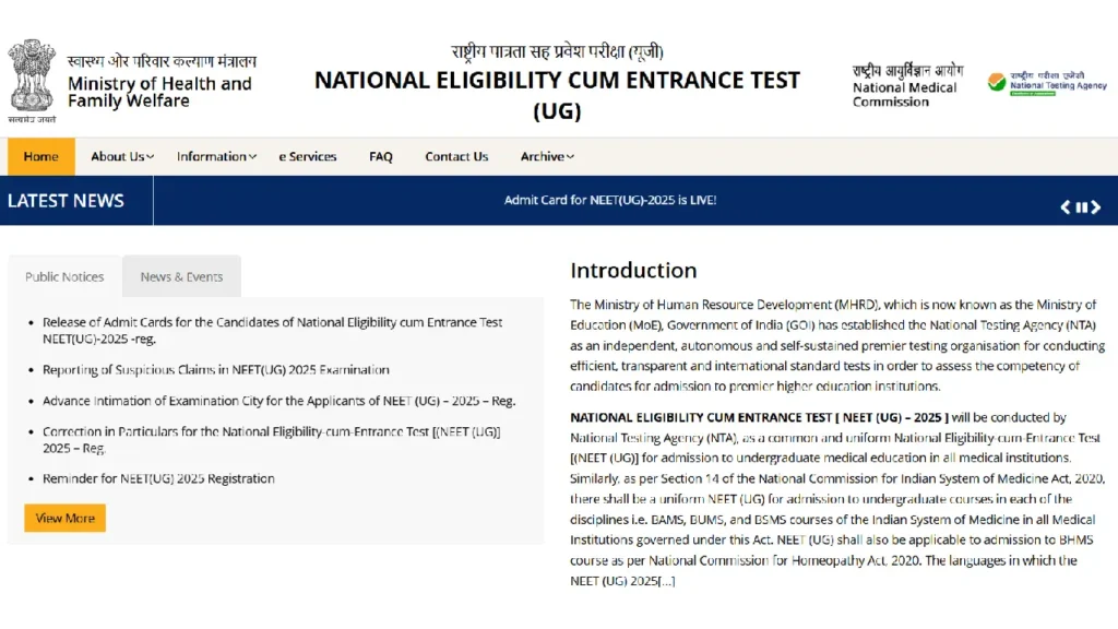 NEET UG Result 2025